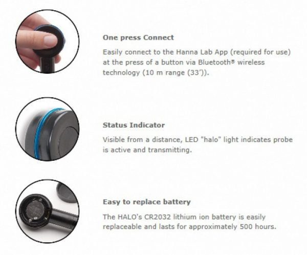 تستر pH بلوتوث دار هوشمند هانا